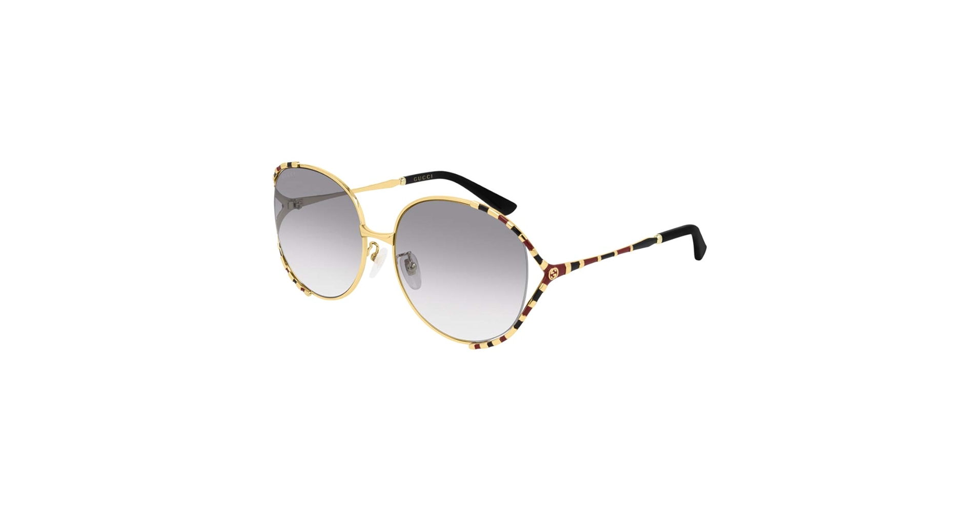 GUCCI  GG0595S 003 レディース　サングラス NEW Gucci Sunglasses GG0595S 002 XXL OVERSIZED Gold/Grey