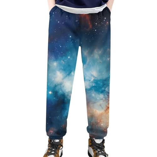 Renewold Boys' Sweatpants Boys Jogger Pants Elastic Waist with Pockets Sports Pants for Kids 4-15 Years Activewear