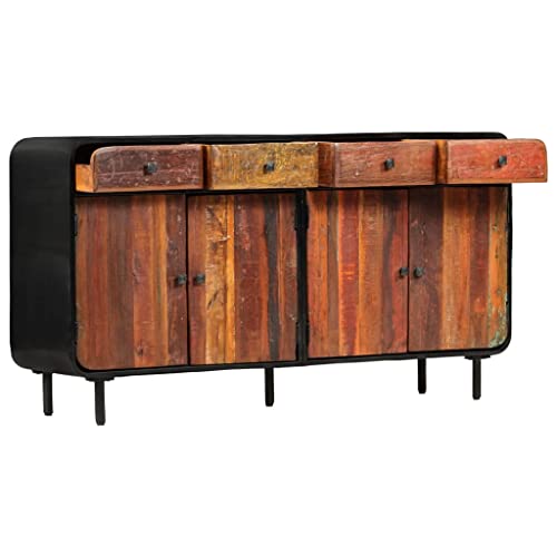 Vidaxl Sideboard Storage Kitchen Cabinet Sideboard Buffet Server Bar Wine Cabinet Console Table For Dining Living Room Cupboard Solid Wood Reclaimed #TOP1