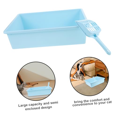 GANAZONO 1 Conjunto De Caixa De Areia Para Gatos Colher De Areia Para Gatos Comadre Para Gatos Vaso