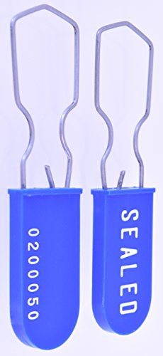 Image of 150 Pack Plastic Wire Padlock Security Seals (Blue)