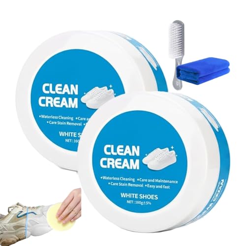 [EASLIF] White Shoe Cleaner Cream, �����C�N���[�i�[�N���[���A���ړI���s�v�Ō`�X�|���W�t���ŉ���������A�����C�N���[���N���[�� (2PCS)