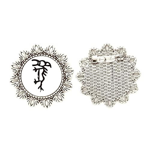 Broche de plata caballo zodiaco chino BS Inscriptions artesanal