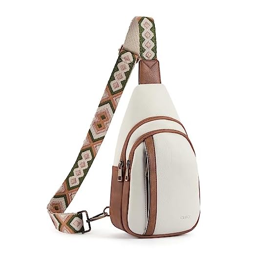 CLUCI Bolsas transversais para mulheres e homens, bolsa tiracolo de couro, mochila transversal para mulheres, presentes para mulheres, aniversário exclusivo, 0-4a bege com marrom, Mochilas Sling