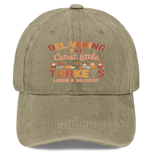 Delivering The Cutest Turkeys Labor delivery Hat for Men Fashion Washed