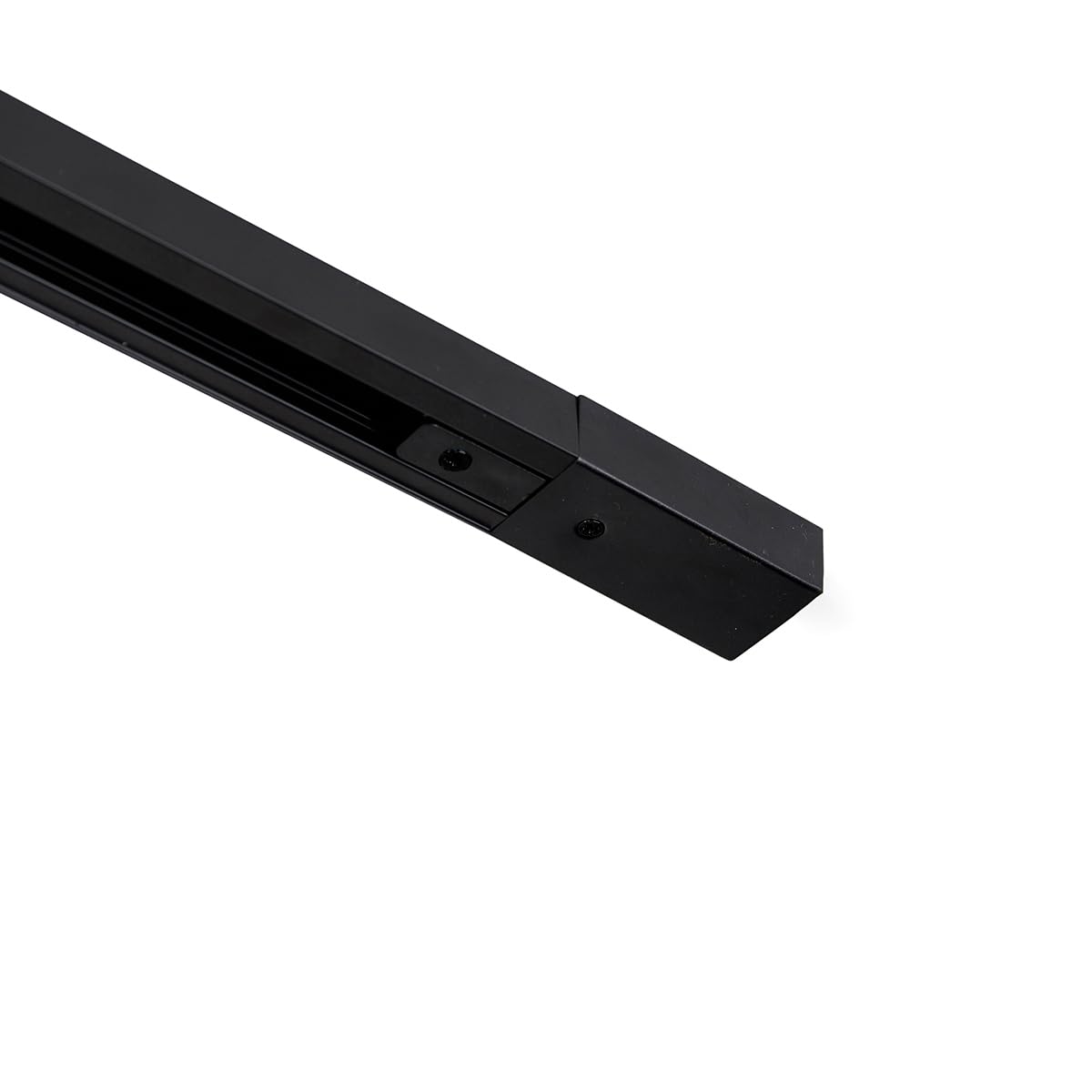 QAZQA Sistema de carril moderno negro 4 luces monofásico - Yade Aluminio/Acero Alargada Adecuado para LED Max. 4 x 50 Watt