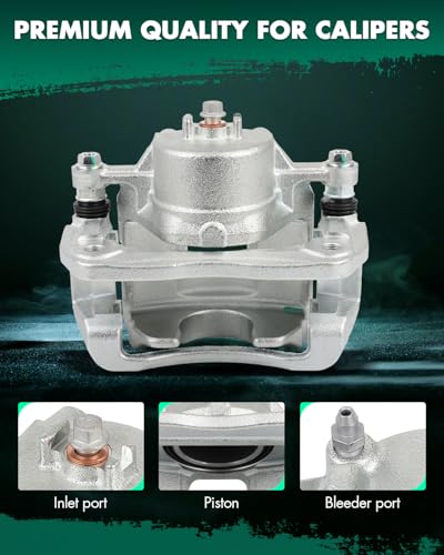 Image of SCITOO 19B6463 Front Left Disc Brake Caliper Assembly w /Bracket For Hyundai For Santa Fe 2010-2012,For Kia For Sorento 2011-2013