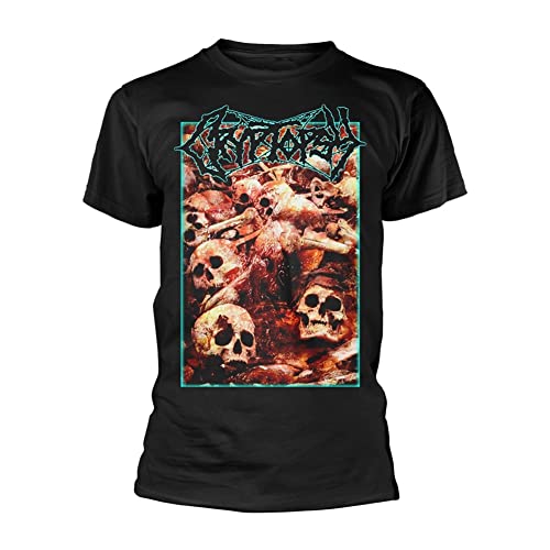 Cryptopsy T-shirt Homme Noir - Ne Se Déforme Pas en Concert - Logo Officiel Plastic Head