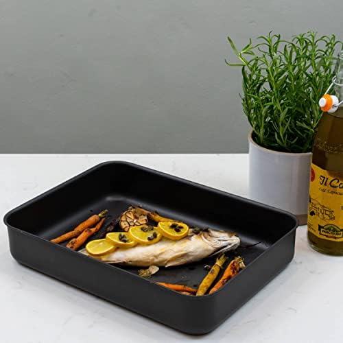 Professional 16 Hard Anodised Aluminium Bakeware Turkey Roasting Tray (Deep)
