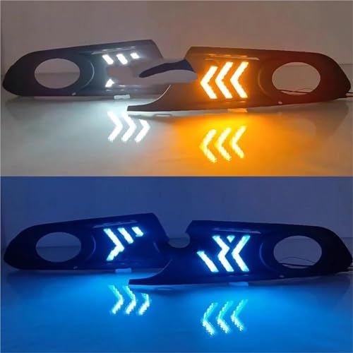 Luces diurnas para VW Jetta Sagitar 2012-2014 con intermitentes y cubierta antiniebla 5