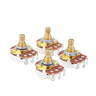 Musiclily Pro Shaft Laiton Full Métrique A250K Potentiomètres Audio Axe Cannelé pour Guitare électrique et Basse(Lot de… - Les Beatles, Paul McCartney, John Lennon, RIngo Starr, George Harrison