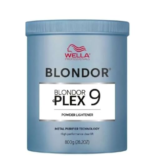 Wella Professionals BlondorPlex9 Powder – profesjonalny proszek do rozjaśniania włosów z technologią Bond-Builder zapewnia silne rozjaśnienie i mniej łamania włosów – 800 g