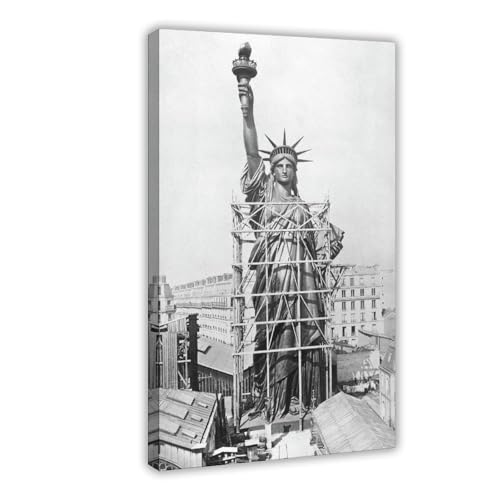 Statue de la Liberté affiche sur toile vintage grand format décoration murale rétro salon