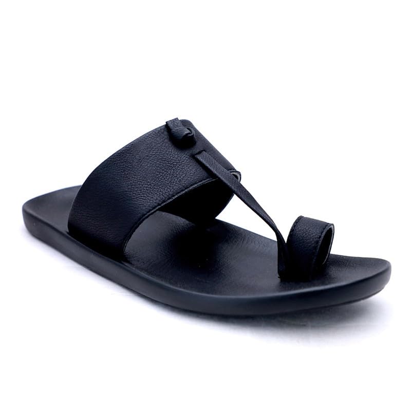 R-SWISS Mens Synthetic Leather Slippers With PU Sole (Black) (B0D7HWJWJC) Amazon Price History, Amazon Price Tracker