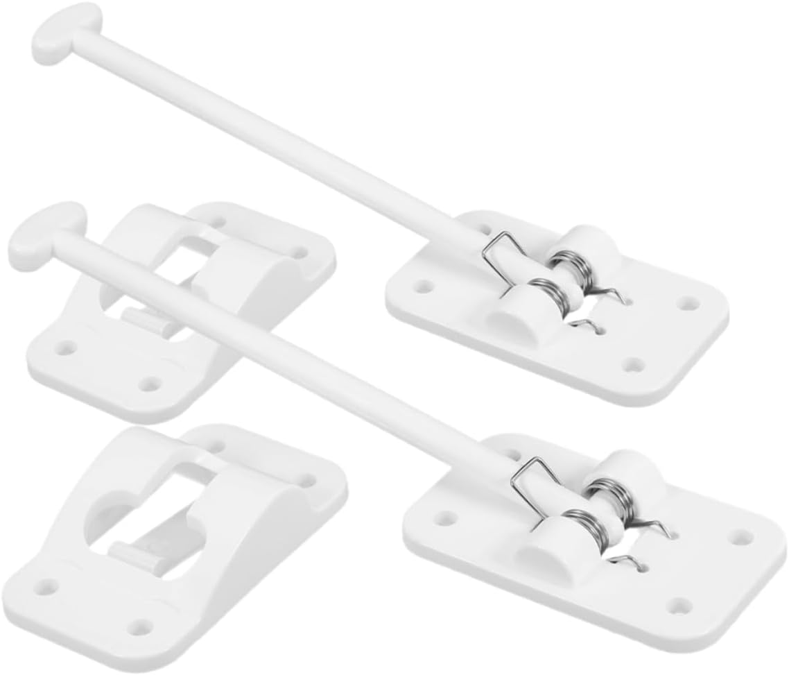 2sets Rv Door Latch with Strong Plastic Construction Easy Install Trailer Door Holder for Secure Locking Rvs Trailers and Campers Durable Anti-Deformation Design