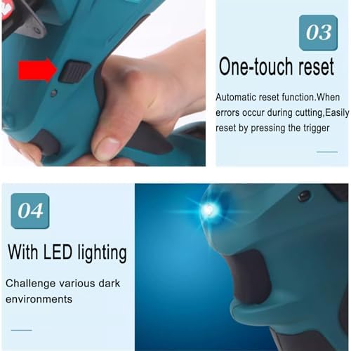 Battery Operated Hydraulic Cable Cutter - Electric Wire Tool Kit for 85/105/120mm Copper/Aluminum Cables with LED Display & 18V Battery - Heavy Duty Cable Cutting Solution