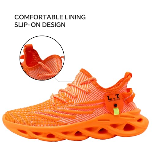 Image of Mens Running Shoes Gym Slip on Sneakers Non Slip Walking Tennis Sports Work Athletic Workout Casual Lightweight Breathable Fashion