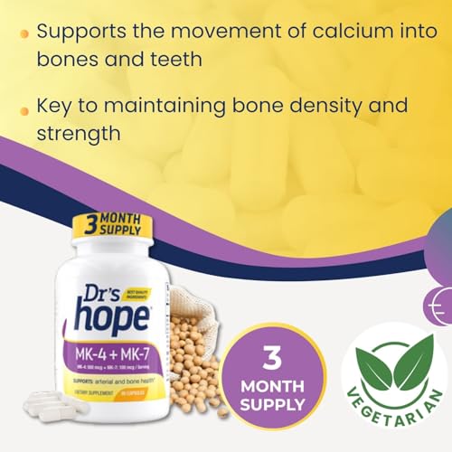 vitamin k2 mk7 with vitamin k2 mk4 3-month supply high-potency k2 vitamin supplement mk-7 for bone health amp cardiovascular health 90 vegan capsules made in the usa