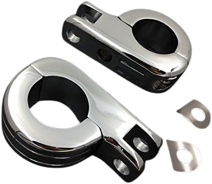 SMT-Cromado pie rese estribera P-Clamp kits de montaje compatibles con barras de carretera H-D 1 14" B00RUDWVWA