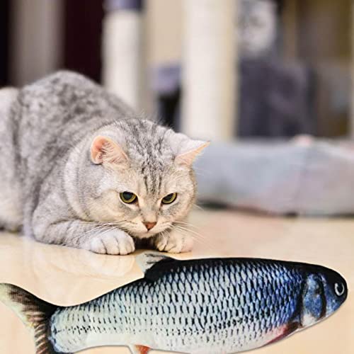 Flopping Fish Toy for Dogs | gato em movimento elétrico com bolsa catnip,Simulação pelúcia realista