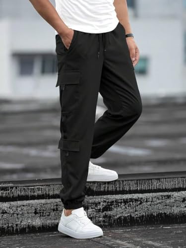 Image of Valley Mehrang Men's Cargo Pants, Grey, with Multiple Pockets || Track Pant ||