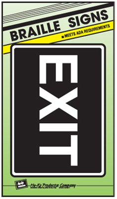 Hy-Ko Products DB-19 Braille Exit Sign, 6" x 9"