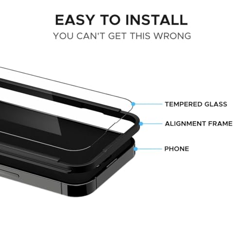 Image of GadgetShieldz X-Glas Tempered Glass Screen Protector Screen Guard Compatible for iPhone 12 Forged with Aluminate Glass, 2X more impact & Scratch Protection