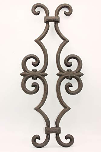 UHRIG Ornament Schmiedeeisen, Eisenguss für Zaun, Geländer, Fenstergitter, Gusseisen für den Garten als Gartensticker, Rankhilfe UVM.