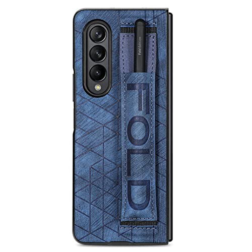 Coque Samsung Z Fold 3 en cuir de qualité supérieure avec sangle de maintien