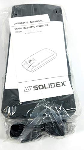 1993 Solidex, Inc. Solidex Performance Solidex Vhs Video Cassette Rewinder Model# 958Xt Solidex 958Xt Solidex Vhs Video Cassette Tape Rewinder Automatic Stop/Eject System Model 958Xt (Black Color) #TOP1