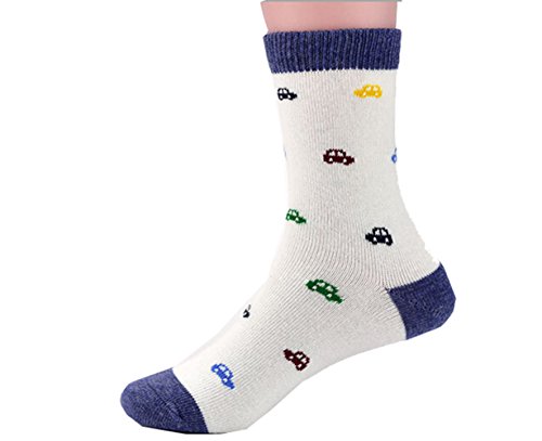 Km Boy's Cotton Five Pairs of Cartoon Printing Socks #A5212