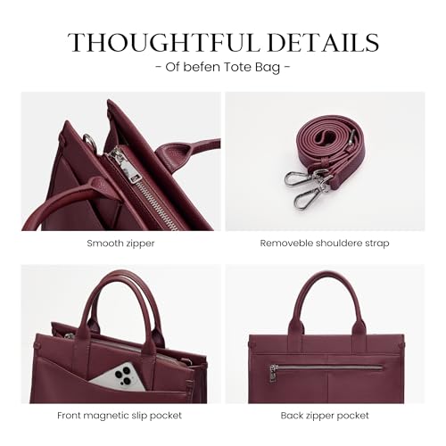 Bolso Tote de Cuero Genuino para Mujer con Asa Superior miniatura 5