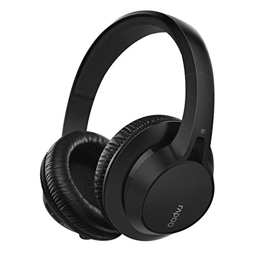 Rapoo Bluetooth Headphones Wired/Wireless Modes with Hidden Mic, Rechargeable, Hi-Fi Stereo Headphones of