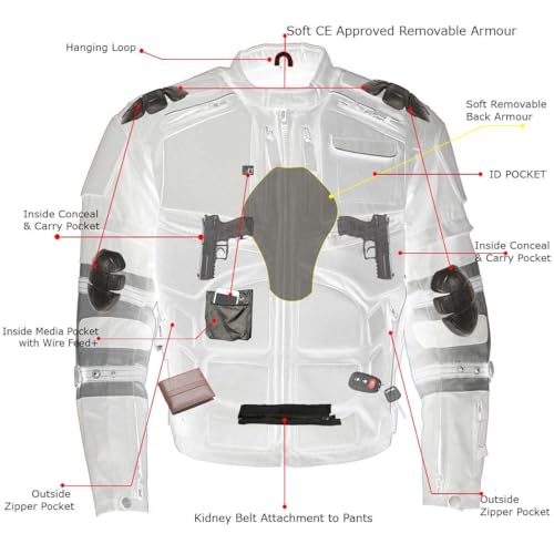 Image of Milwaukee Leather Men's CE Armored Textile Motorcycle Rider Jacket - Year Round Wear