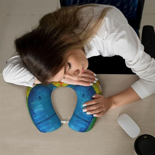Almohada de espuma viscoelástica para viaje U miniatura 7