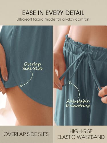Image of ODODOS Modal Soft Lounge Shorts for Women Drawstring High Waist Casual Sleepwear Lightweight Cozy Pajama Bottom