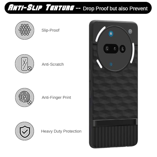 Image of Shockproof Case for Nothing Phone (3a) 5G | Full Camera Protection | TPU Flexible Back Cover for Nothing Phone (3a) 5G (Matte Black)