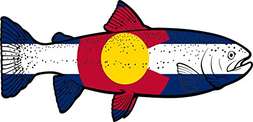 U Name It Trout Colorado Flag Sticker. Colorado Stickers. Colorado Flag Sticker (Pack of 3 (3