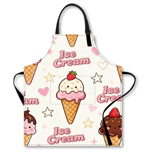 Image of Nuxovilar Cute Cooking Kitchen Apron, 26.77 * 30.7 Inches, Essential for Kitchen Cooking, Baking, Festive Gatherings