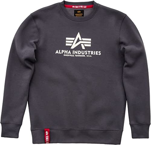 Alpha Industries Basic Sweater Camo Sweatshirt für Herren Black Camo – Ansicht 6