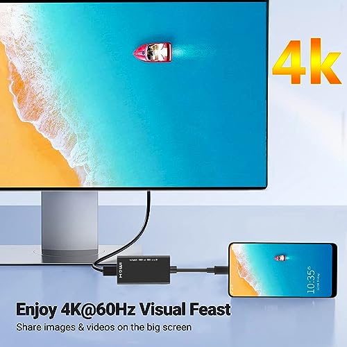 Mhl Micro Usb To Hdmi Cable Adapter, Mhl 5Pin Phone To Hdmi 1080P 4K Video Graphic For Samsung Galaxy/Lg/Huawei Ect. Android Smart Phones That With Mhl Function #TOP2