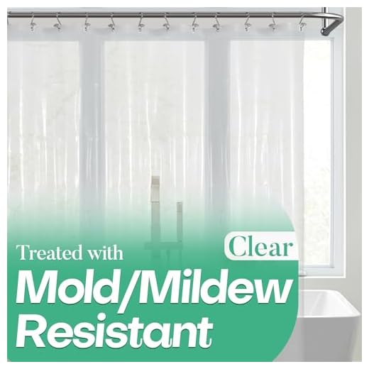 Mrs Awesome Clear Shower Curtain Liner with 3 Magnets, 72x72 Premium Flexible Sturdy Plastic Shower Curtain for Bathroom Lightweight, Waterproof, Clear