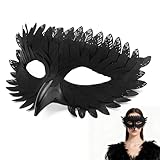 Design unique : ce masque de corbeau noir exquis pour Halloween combine élégance avec une touche de mystère. Décoré avec des plumes en polyuréthane finement gaufrées, un design accrocheur en forme de bec et des découpes spectaculaires pour les yeux, il présente une silhouette d'oiseau distinctive et ajoute une touche de charme distinctif à votre tenue.
