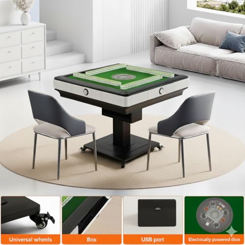 Mesa automática para Mahjong plegable con 4 ruedas y 4 cajones miniatura 3