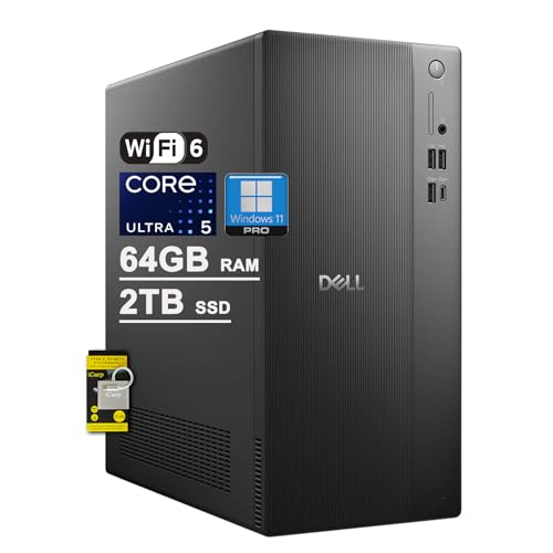 DELL Tower ECT1250 rWlX fXNgbv Intel 10RA Ultra 5 225 (Beats Ultra 7 165H) 64GB RAM 2TB SSD Wi-Fi 6 Win11Pro ICP nu RpCbgAIt