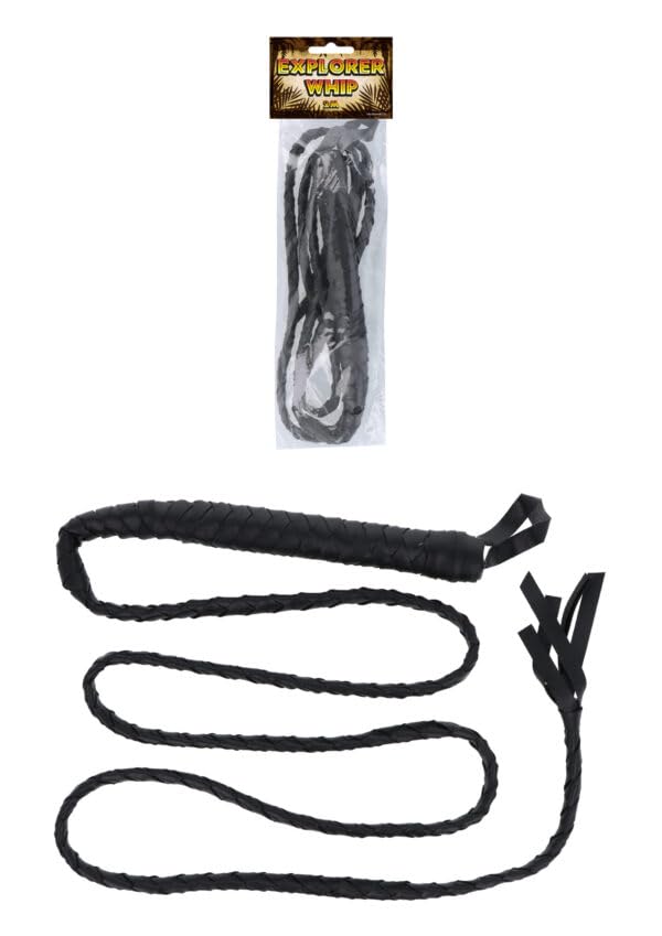labreeze Explorer Whip 2m | Indiana Jones Style Costume Accessory for Adults | Halloween Fancy Dress, Cosplay & Adventurer Prop