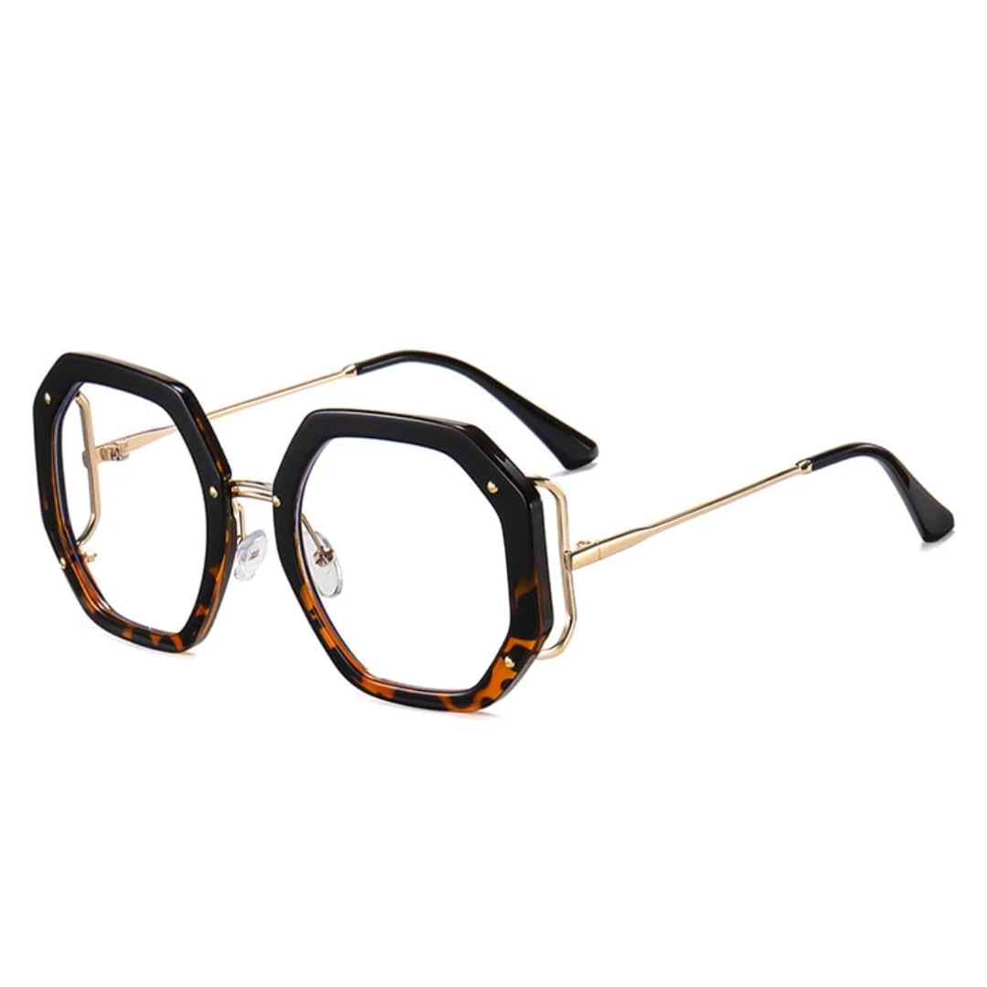 Retro Polygon Women Eyeglasses Frame Lens Eyewear Spring Hinge Men sunglasses Frame