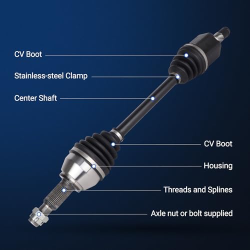 Autoround 666417 CV Axle Shaft Assembly Compatible with Nissan Altima 2013 2014 2015 2016 2017 2018 L4 2.5L Sedan Front Driver Side by Autoround - Used condition - Image 3