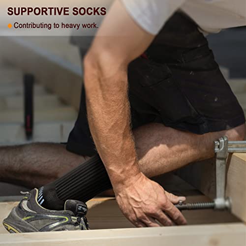 Image of BULLIANT Men 6-Pack Athletic Compression Crew Socks for Running Gym Sports