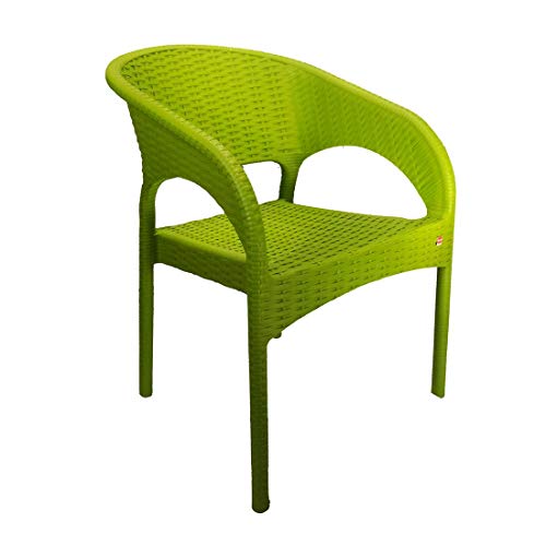 Image of Cello Plastic Kraze Chair Mehendi Green (Set of 4) | Strong and Durable | Easy to Clean | Chair for Living Room, Bed Room, Kitchen, Office Room, Outdoor | 3 Years Warranty